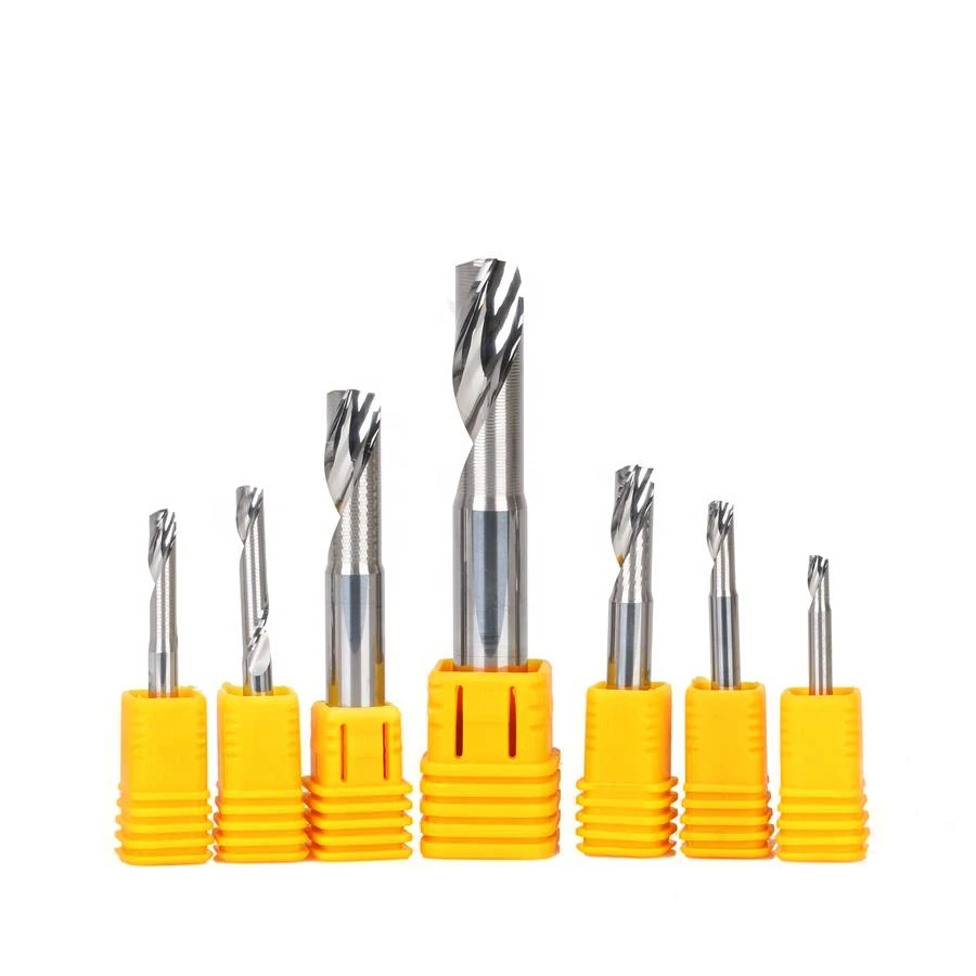 One Flute Router Bit Solid Carbide Spindle Cutter Single Flute End Mill Milling Cutter for Wood Acrylic 1 flute milling cutter