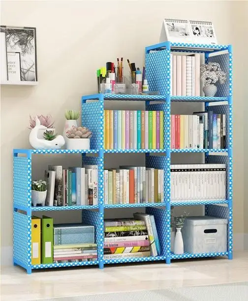 Modern Custom Furniture Cube Bookcase Dustproof Cloth Plastic For Living Room