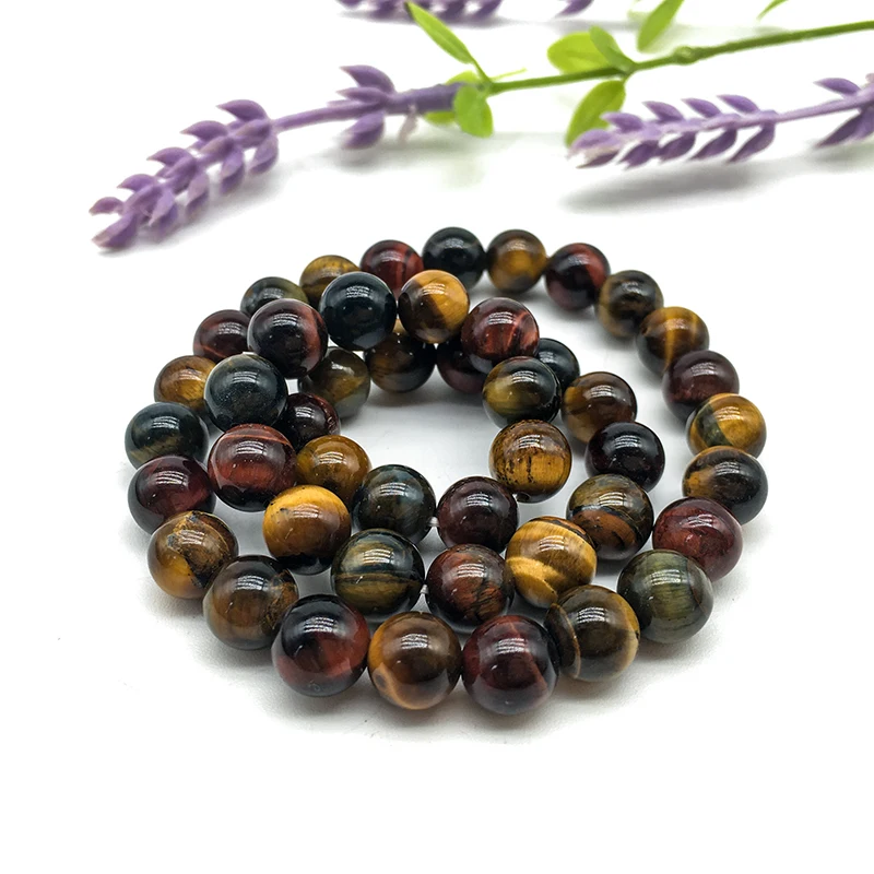 Wholesale Natural Crystal bracelet healing colourful tiger eye 8mm Bracelets red tiger eye Bracelet for Woman gift