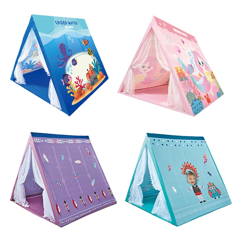 Wholesale portable indoor tents for children play house for children conical indoor-outdoor tents for children play room