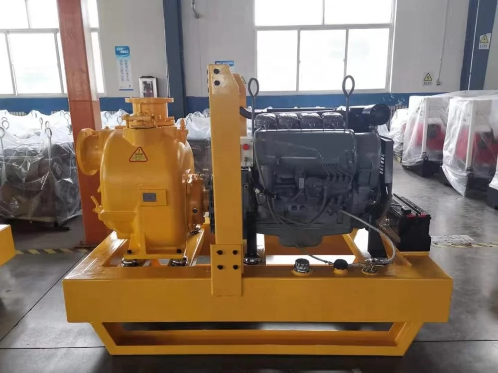 HFCT4 3 inch 4 inch diesel trash water pump with deutz F2L912 engine and trolley