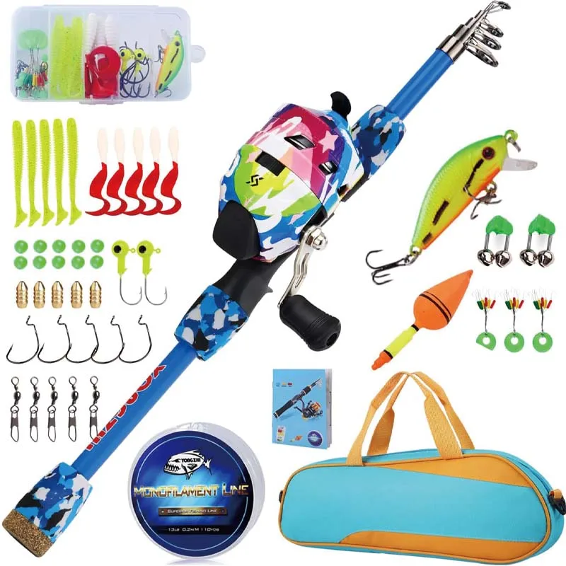 Wholesale Starter Fishing Rod Kit Kids Fishing Rod and Reel Combo Light Weight Fishing Pole Set for Stream