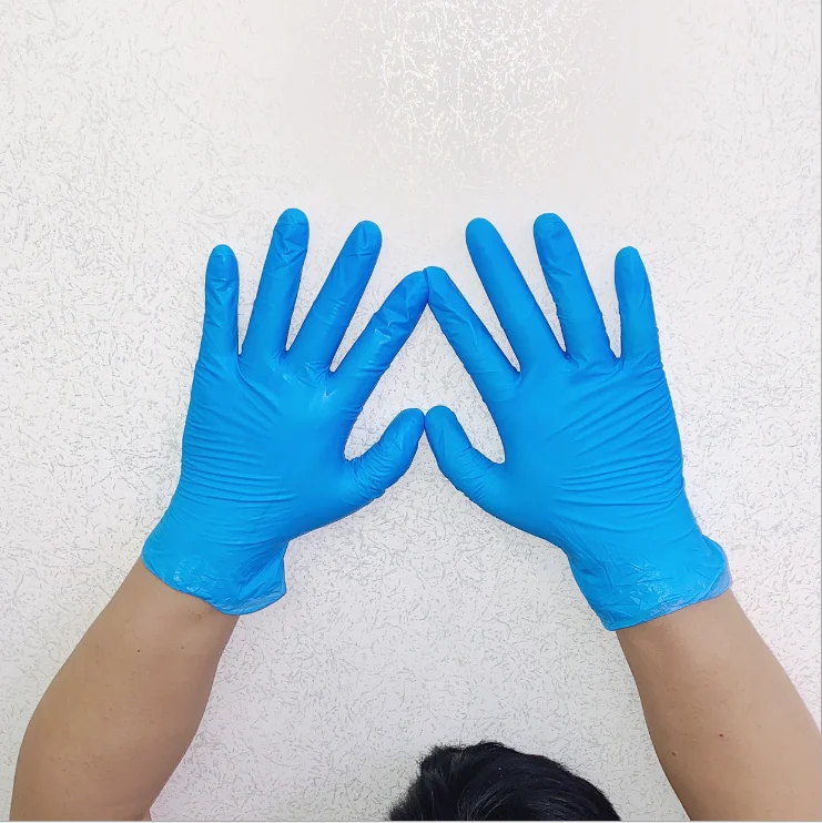 
manufacturer biue food grade powder free examination nitrile-gloves 
