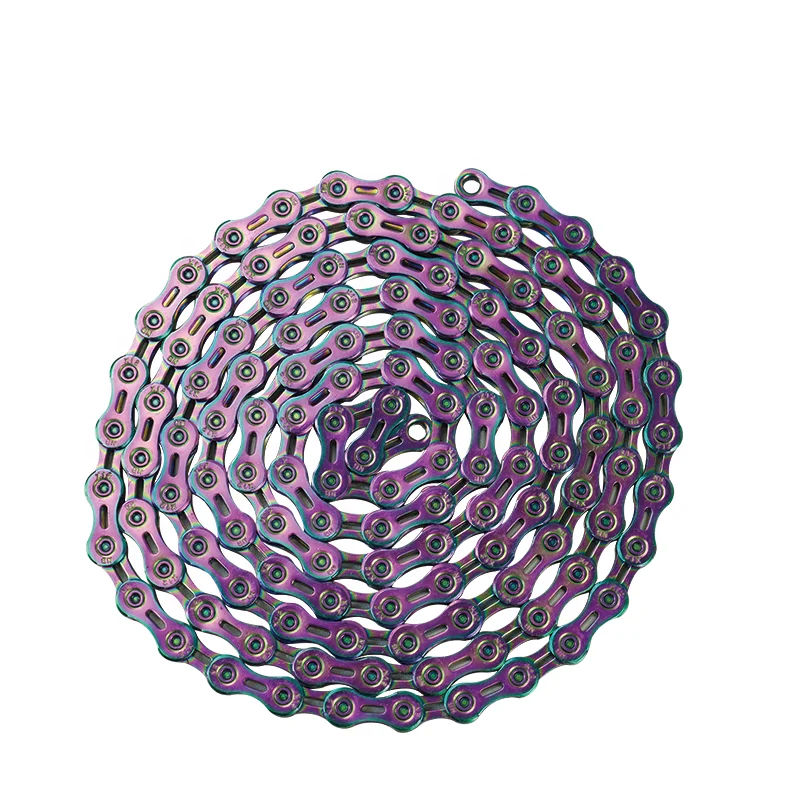 WAKE Bicycle Chain Rainbow Color MTB 12S 126 Links 1/2x11/128' 12 speed mountain bicycle chain