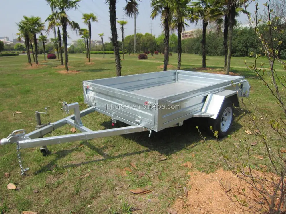 7x5 Box Trailer Single Axle Drawbar Tipping Spring Loaded Shoot Bolts