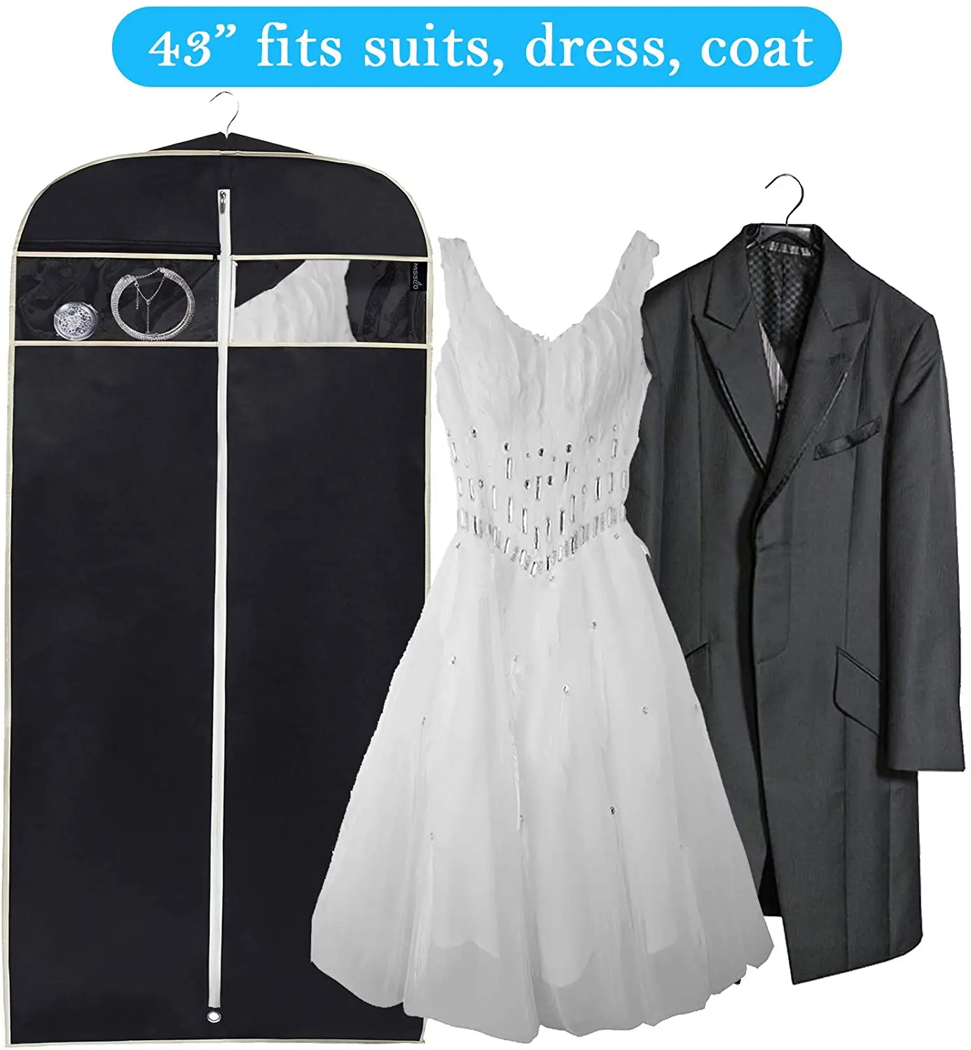 Breathable Suit Garment Cover for Shirts Dresses Coats