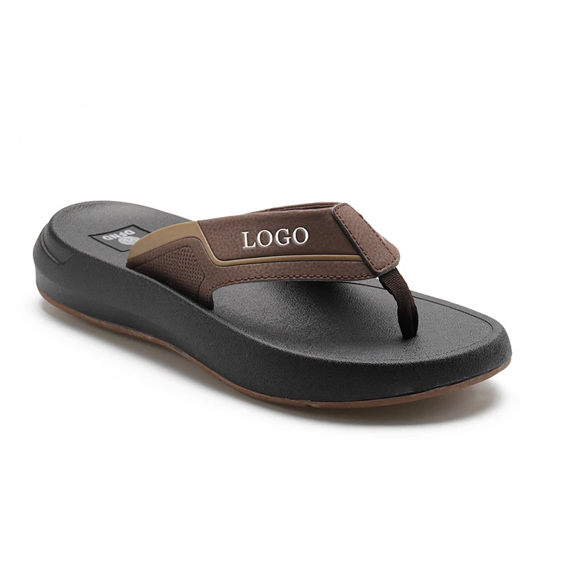 Henghao Slippers Outdoor Sports Casual Beach Flip Flops Super Soft Custom Slide Non-Slip Outdoor Fashion House Slippers For Men