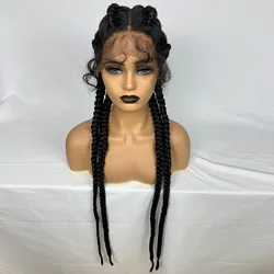 box braid human hair wig synthetic with lace wholesale cheap human hair full lace wig synthetic braided wigs