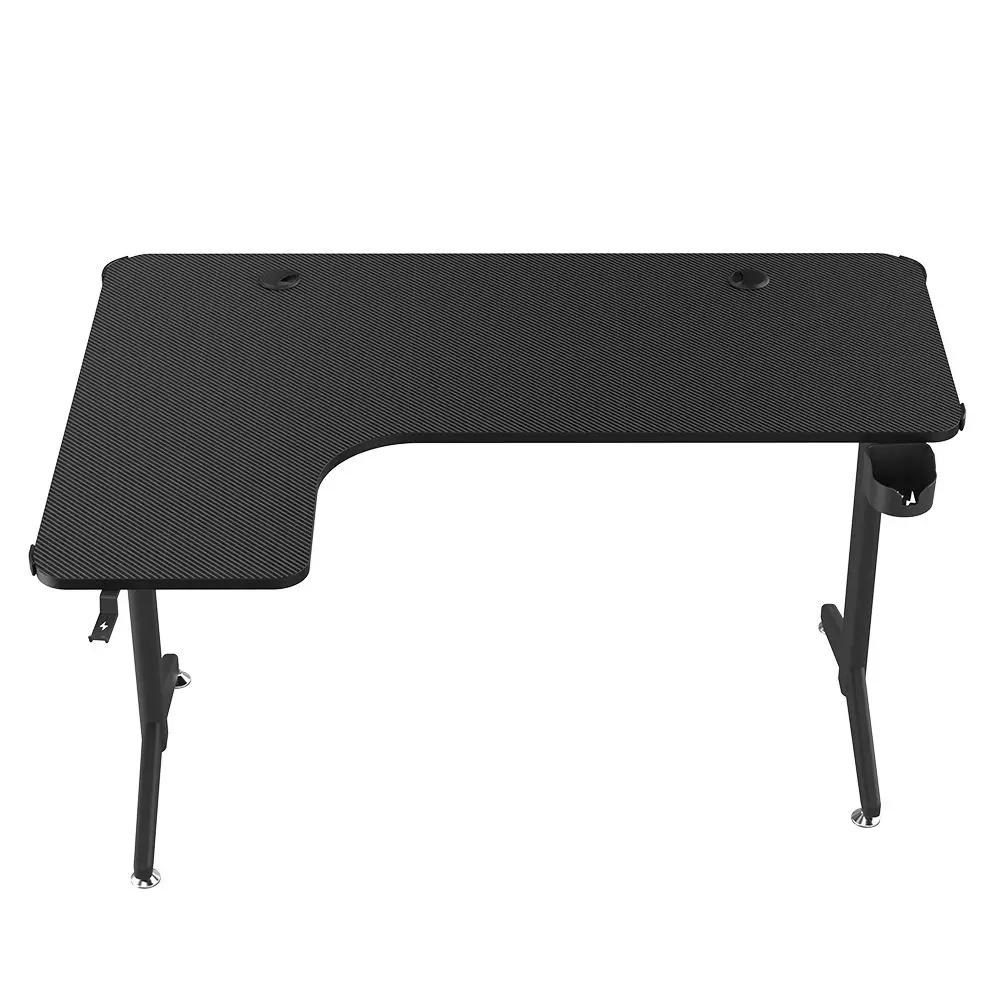 Factory Price L Shaped Racing E Sports Black Panel Left Corner PC Game Game Table Gaming Desks