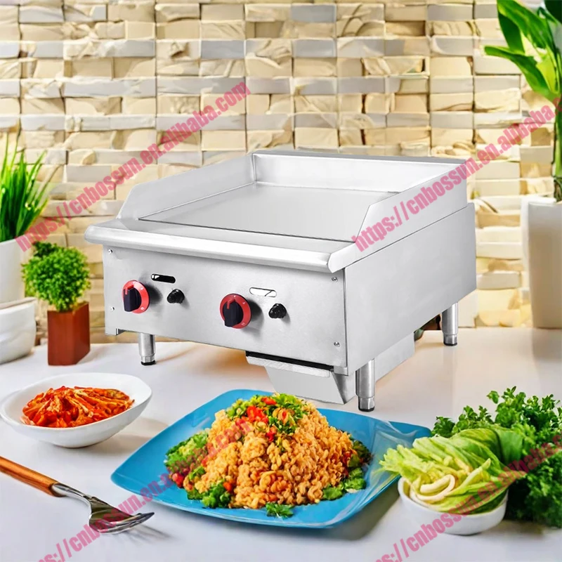 Commercial Griddle Restaurant Kitchen Stainless Steel Flat Top Griddle Grill Cast Iron Plate Griddle