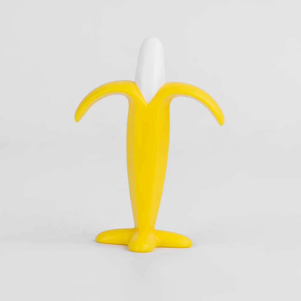 
Hot sell banana baby molar tooth milk toothbrush chew baby toy safety teether 