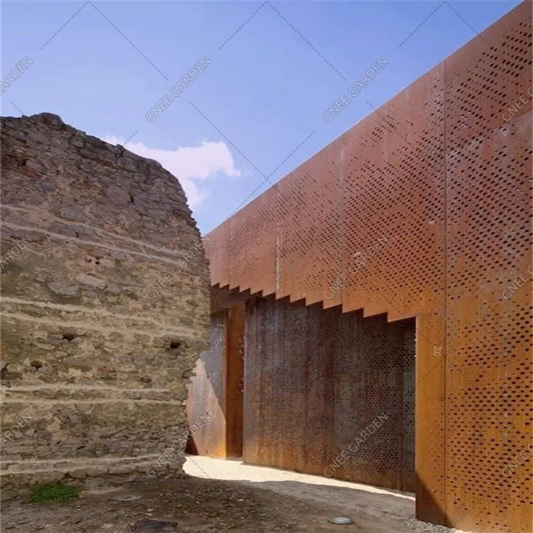 Стальной кронштейн Corten для занавески наружная настенная стальная стена