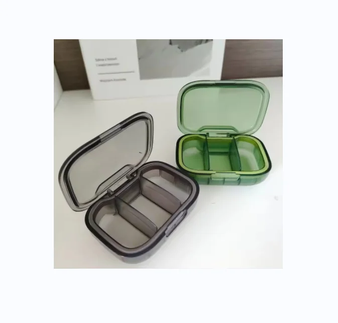BPA Free New 3 Compartment Travel Pill Box Organizer 7 Day & 4 Times Weekly Pill Storage Case For Travel and Out Door