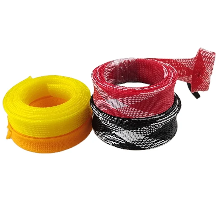 Плетеный ПЭТ расширяемый рукав устойчивый к ультрафиолетовому излучению плетеный