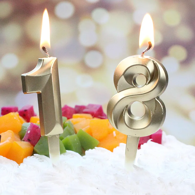 Candles cake Gold Number Birthday cake candle Wholesale Cake candle Supplier