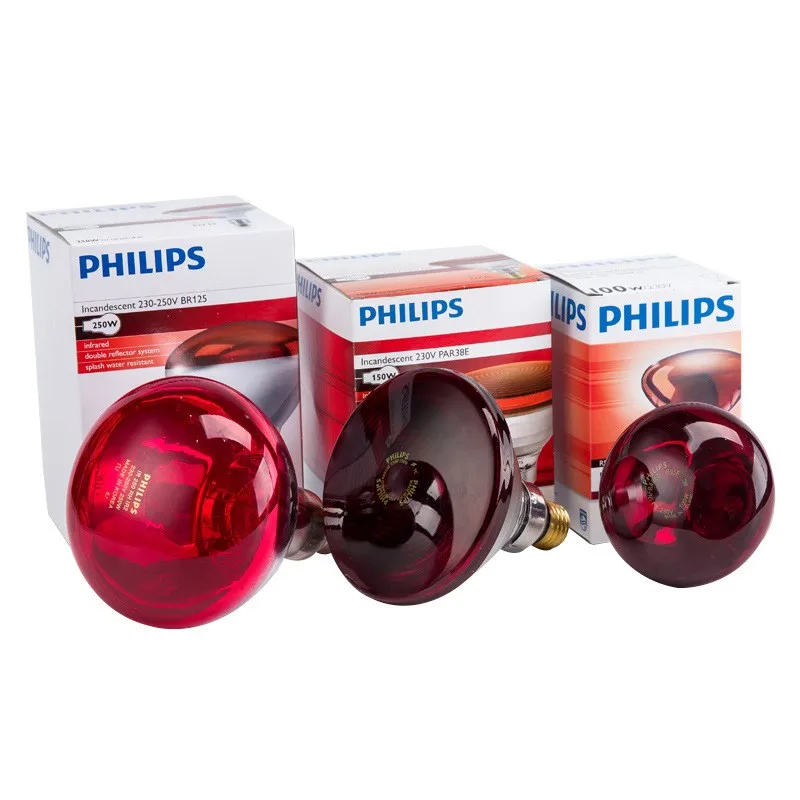 Philips PAR38 IR 150W 230V E27 Infrared Light Bulb Red 1CT/12 High Performance IR Lights