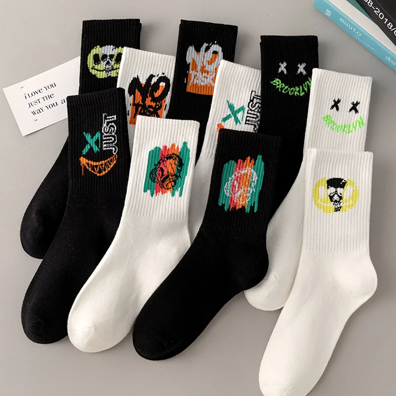 2024 Custom Logo Adult Men Women Unisex Sports Socks Autumn Color National Asymmetrical Casual Quick Dry Long Tube Cotton Socks