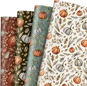Low-Quantity Customizable 100pcs MOQ Thanks Giving Day Custom Design Festival Series Tissue Wrapping Paper For Gift