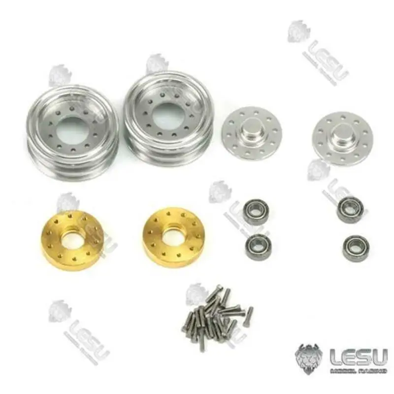 1/14 LESU Parts Front Metal Wheel Hub 1 Pair for RC Forklift Model Car DIY Truck Toys Th16713-SMT3