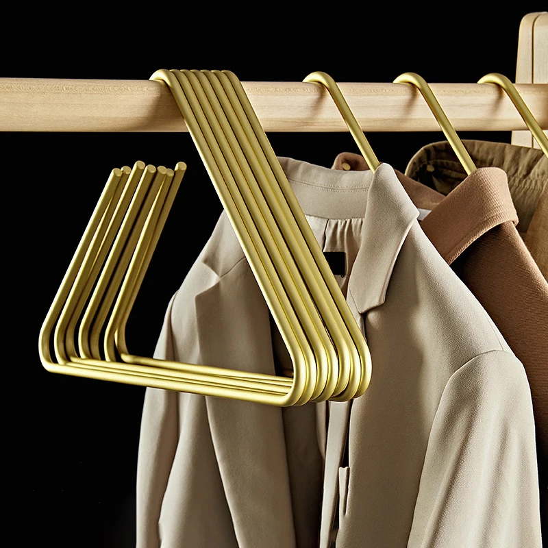 DS4581 Triangle Clothes Hangers Aluminium Alloy Trouser Pants Solid Metal for Coat Trousers Scarf Drying Rack