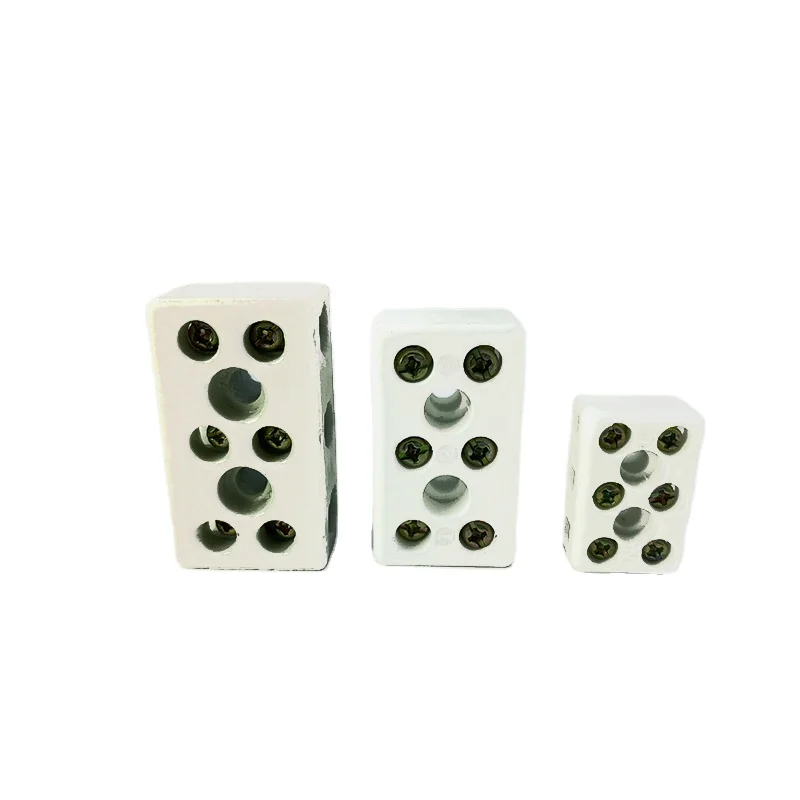 15A 3P 10 мм2 Керамический клеммный блок 36*21*20 мм 1100 temp керамический глиноземный провод соединительный