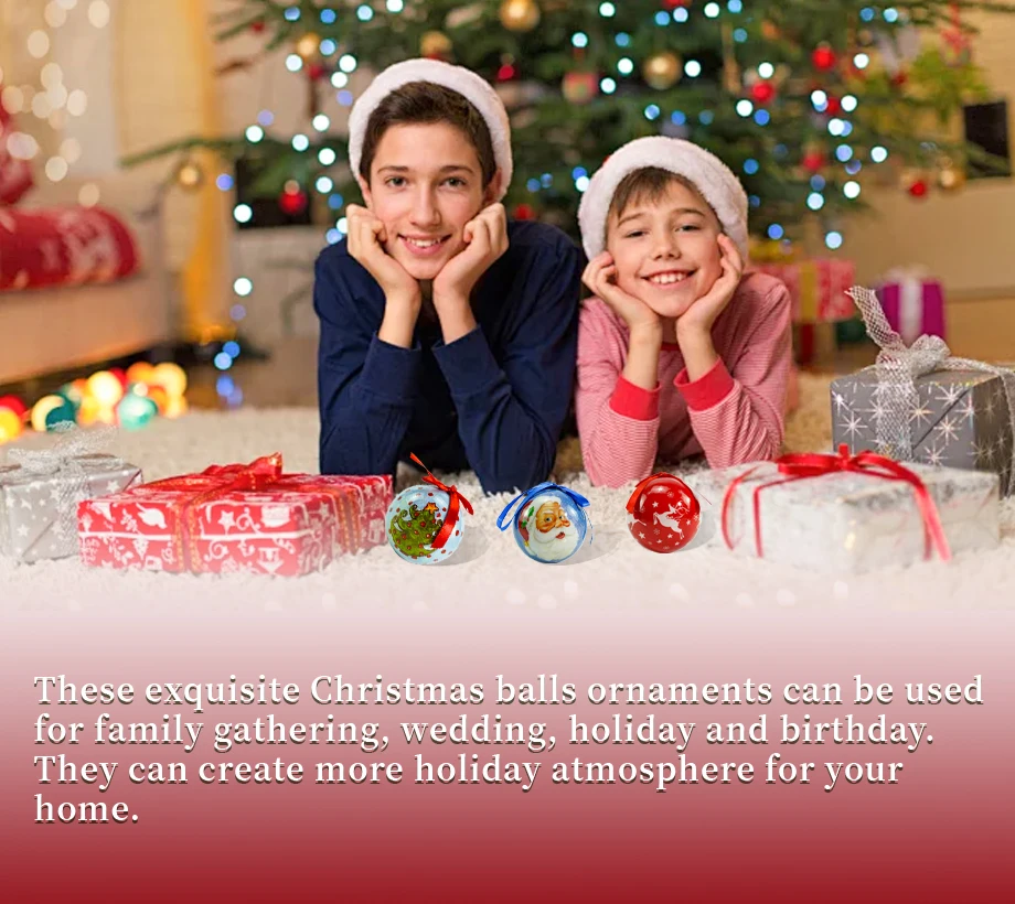 Christmas Themed Design Interesting and Distinctive DIY creativity Gift packing christmas ball Kids toy hanging christmas ball