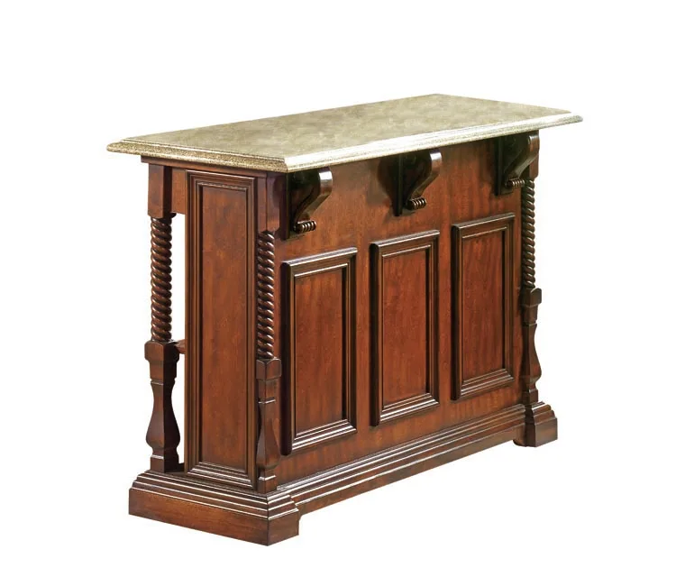Hot sell luxury wooden marble top bar table furniture GF181
