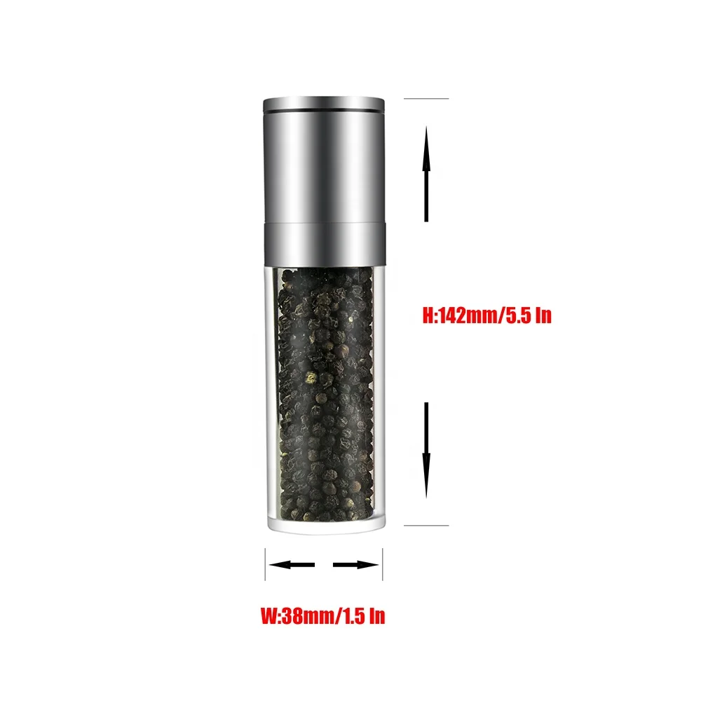 New Kitchenware Accessories Stainless Steel Salt and Pepper Mill Grinder With  Adjustable Coarseness Setting
