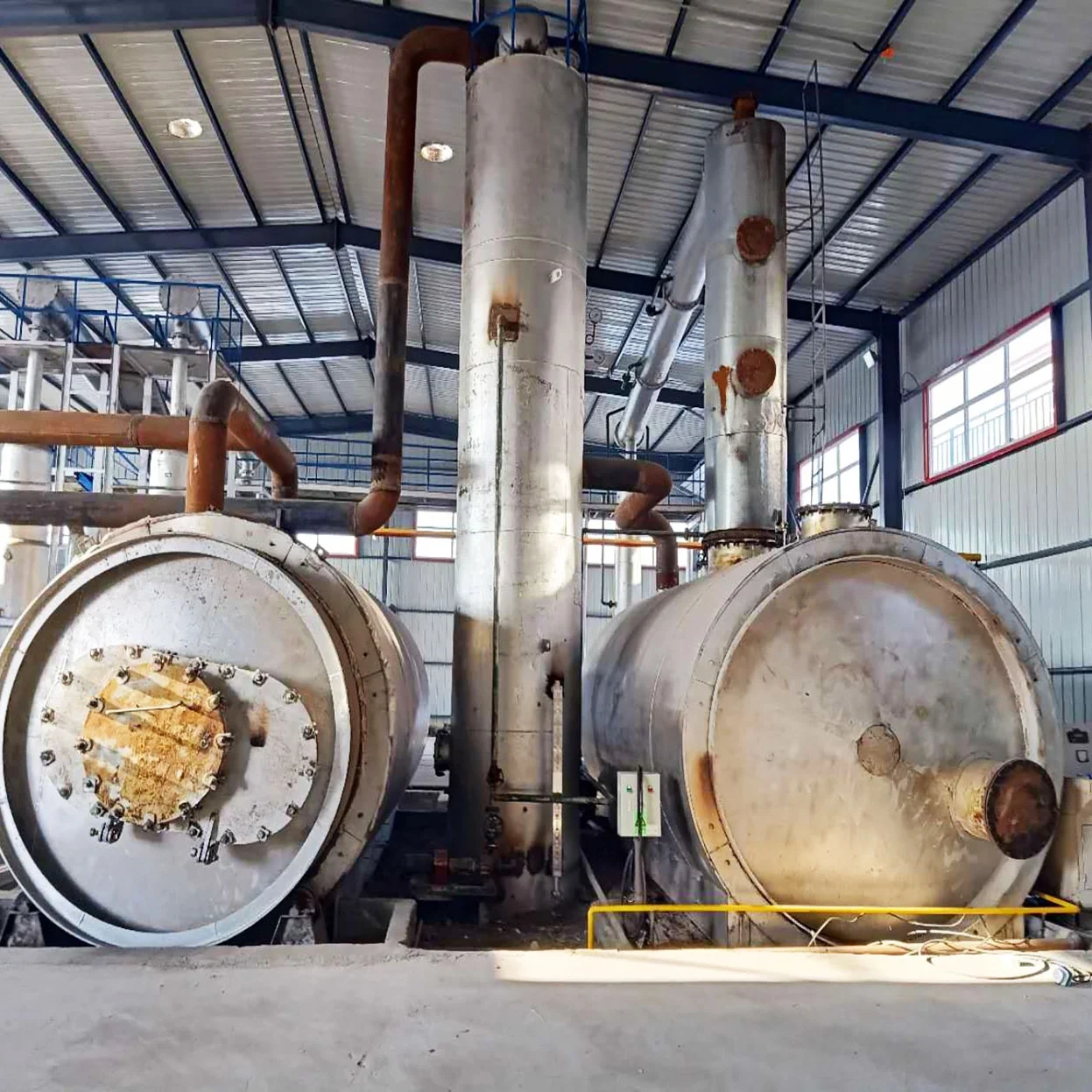 Waste tire recycler tire pyrolysis plant old tire refinery