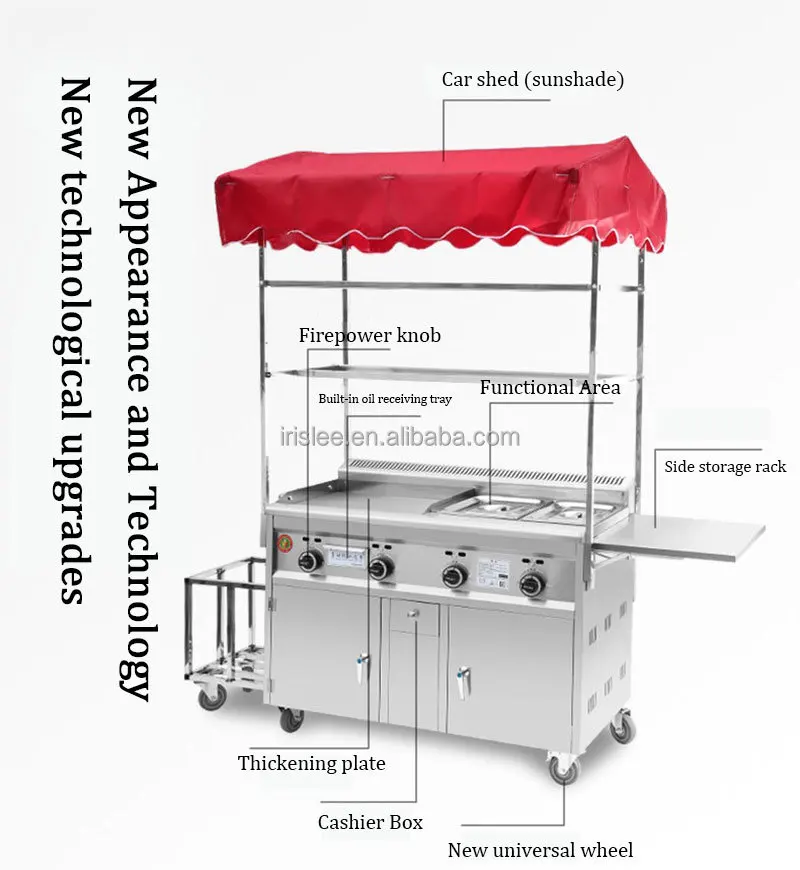 Mobile Camper Trailer Snack Food Truck Street Fast Catering Vending Cart Hot Dog Van With Ce Certification