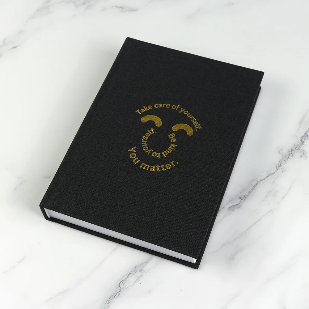 China Custom Hardcover Linen Fabric Cover Planner A5 Notebook With Logo Custom Notebook