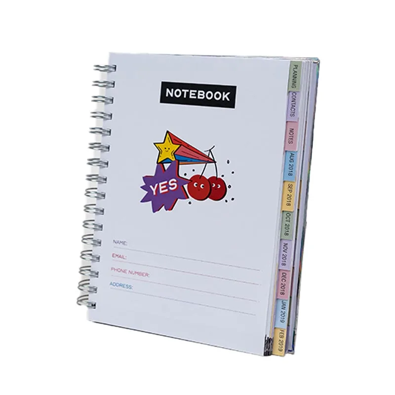Custom A5 Spiral Bound Notebook 60 Sheet Inner Pages Hot Gold Cover with Logo Printing Business Gift