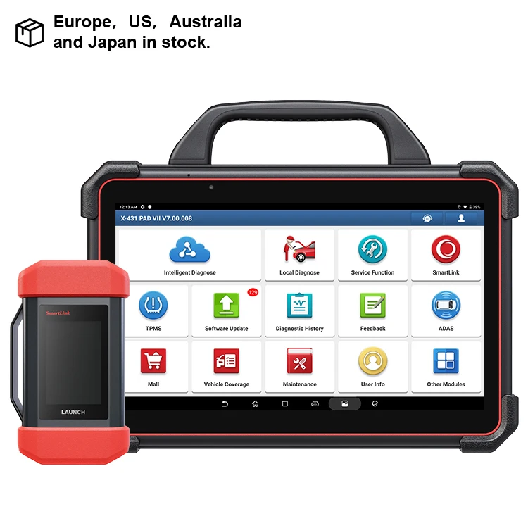 Launch x431 pad7 vii pad v obd2 ecu Тюнинг программа анализатор двигателя диагностический инструмент грузовик 12v 24v открывание кузова автомобиля сканер