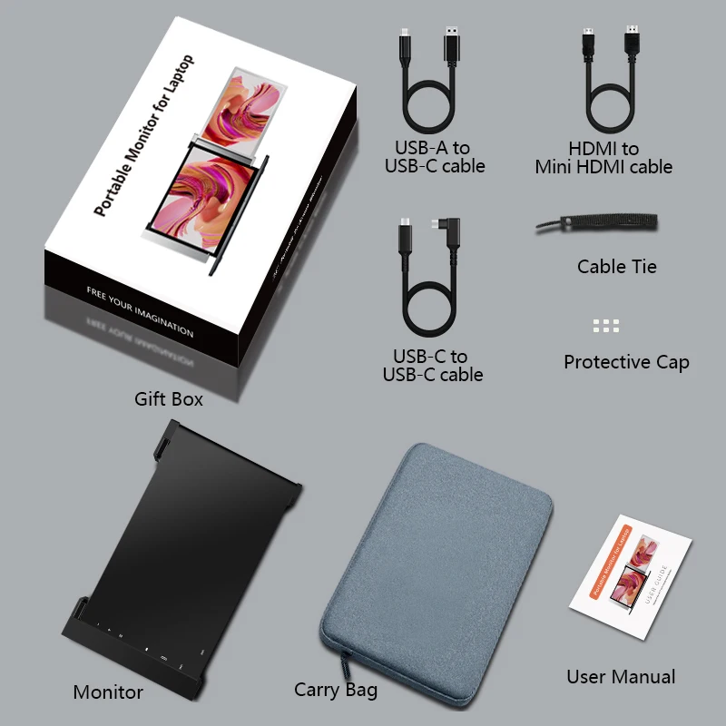 2024 new model cheap price dual monitor with 14 inch for laptop extension screen