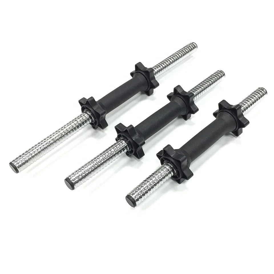 High Quality Cheap Chrome Threaded Hollow Dumbbell Bar With Rubber Grip