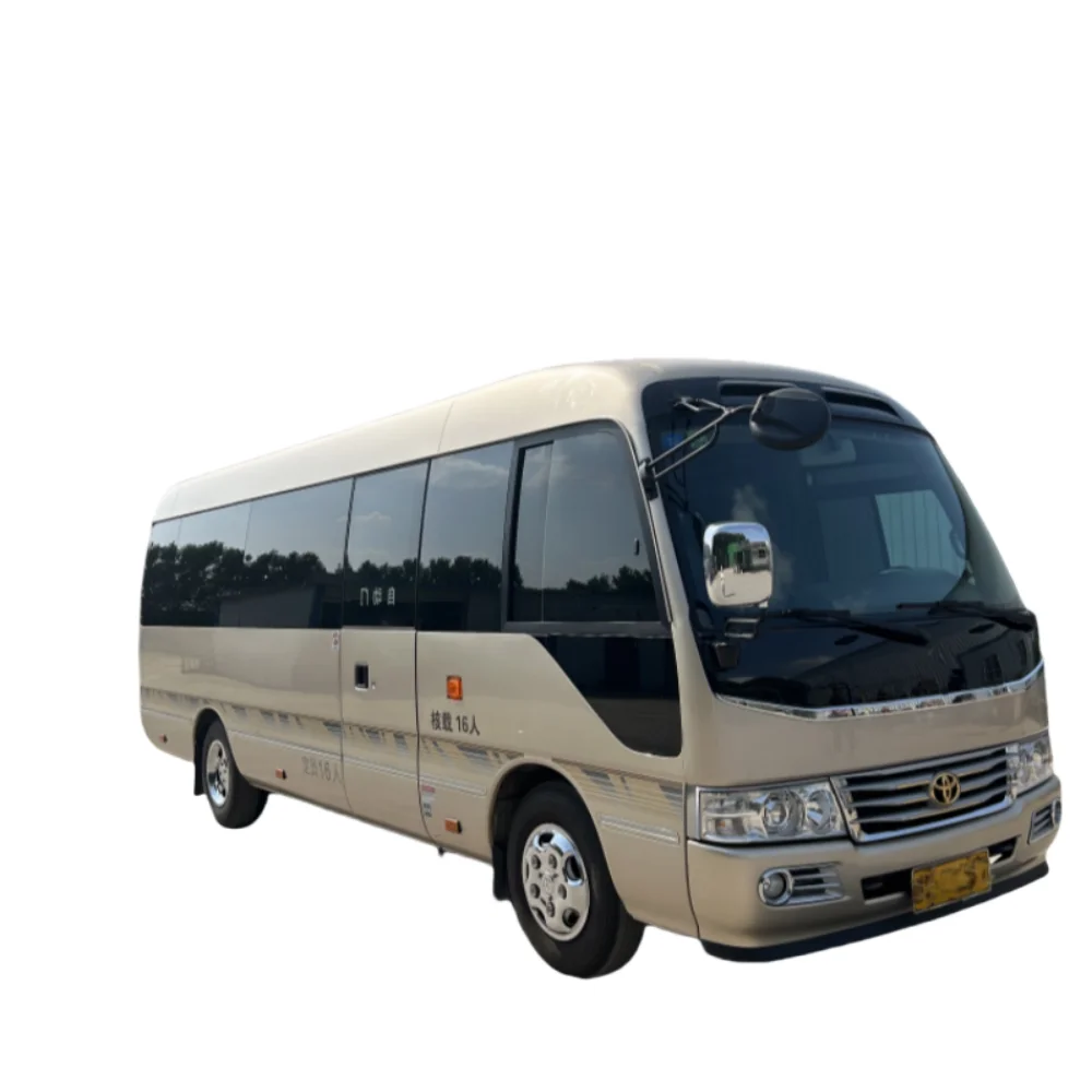 Left Rudder Passenger Bus Good Quality Coaster Mini Bus 16 Seats Luxury Manual Coaster Coach For Travel