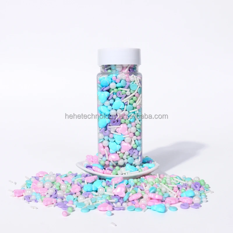 Pink & Blue Babywear Cake Decorating Supplies Sprinkles Baby Pajamas Shaped Candy Sprinkles Cake Decoration for Baking Art
