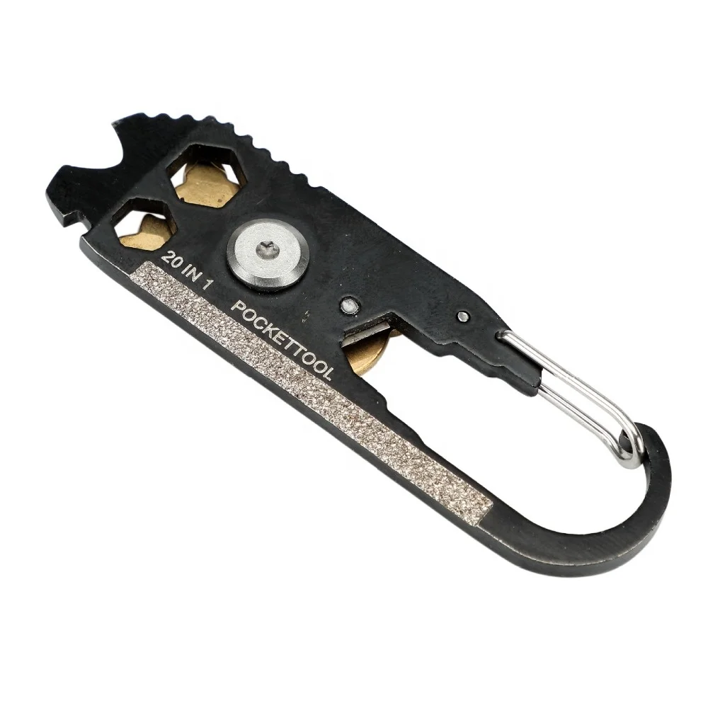 20 in 1 stainless steel multi-functional key chain wrench screwdriver EDC outdoor portable small tool