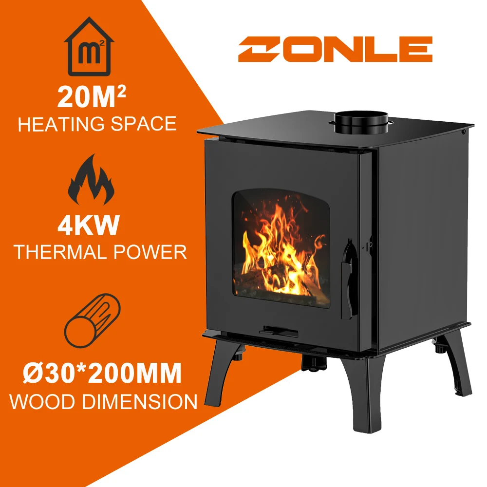 Wood Stove  Explosive Models freestanding Premium black mini Wood Burning Stove indoor adjustable air intake wood fireplace