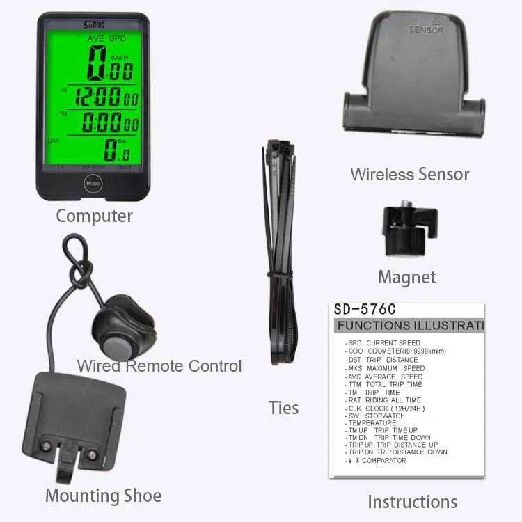 Riding Odometer Speed Meter Apeed Meter Speedometer Cycling Wired Wireless Stopwatch Bicycle Computer