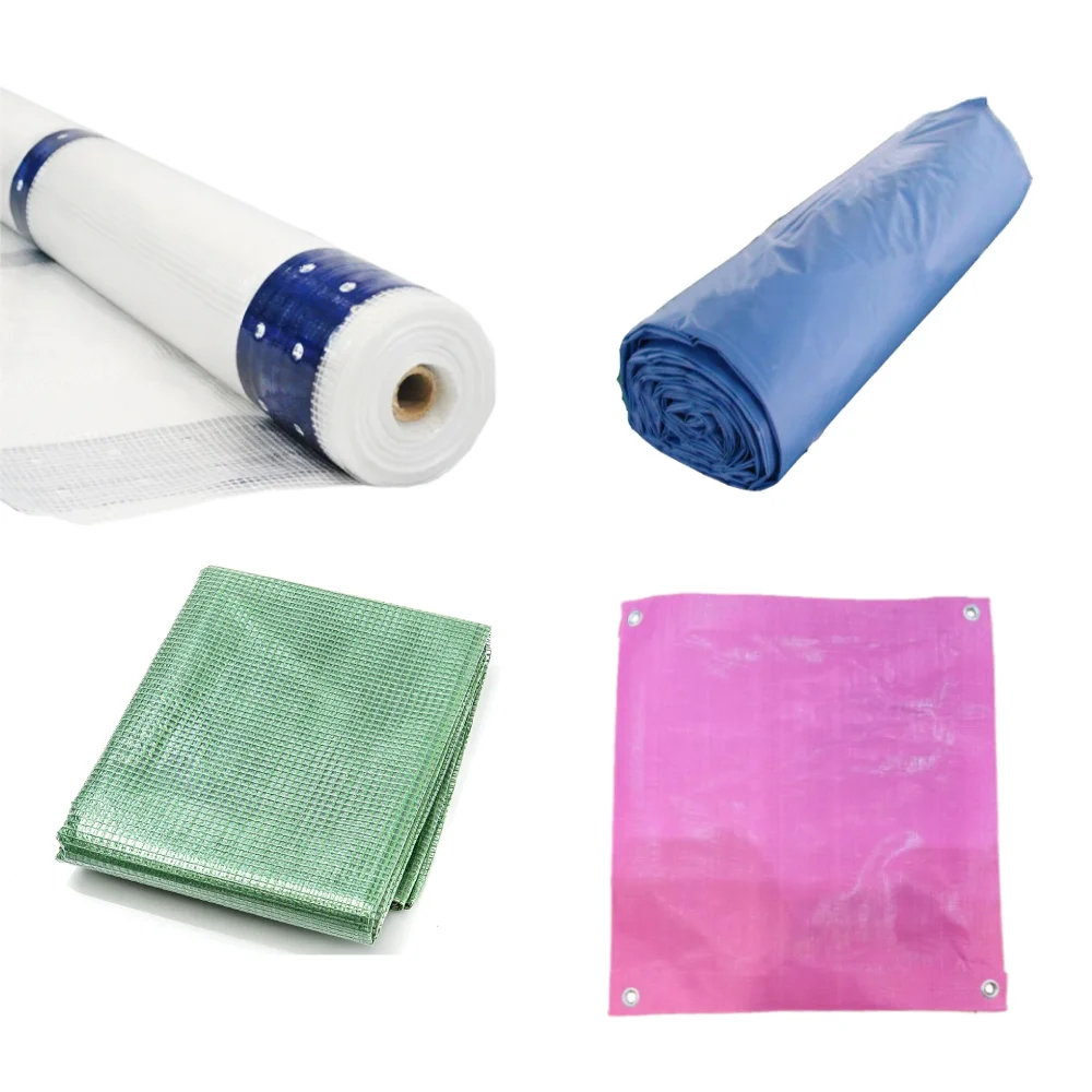Manufacture scaffolding heavy duty trailer tent waterproof cover sheet coated plastic roll pe tarpaulin