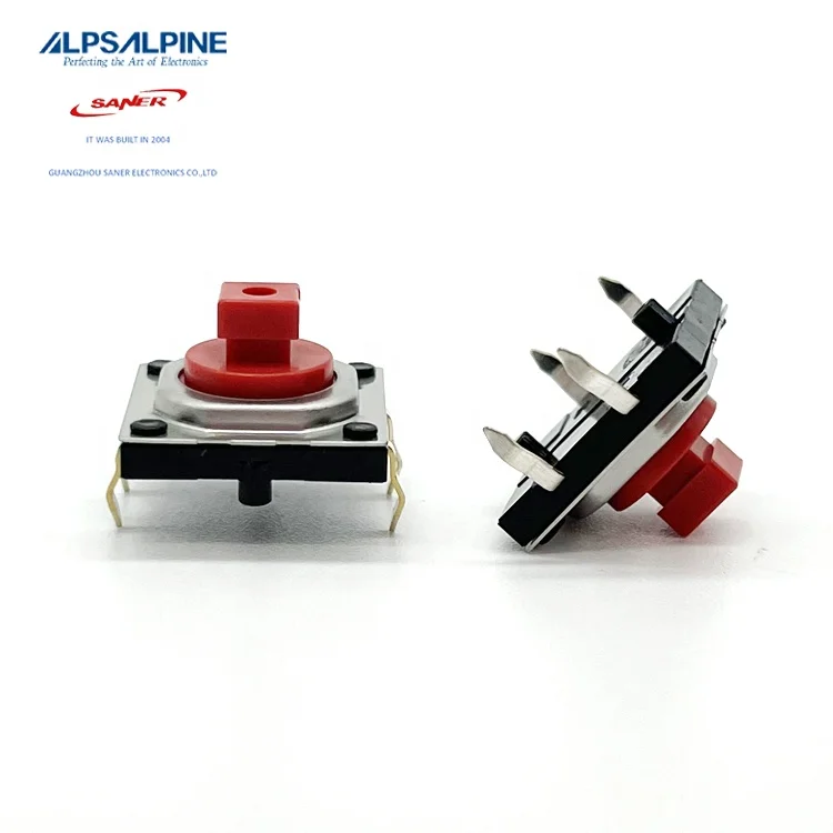 Высококачественный кнопочный тактовый переключатель ALPS SKQEACA010 12*12 мм