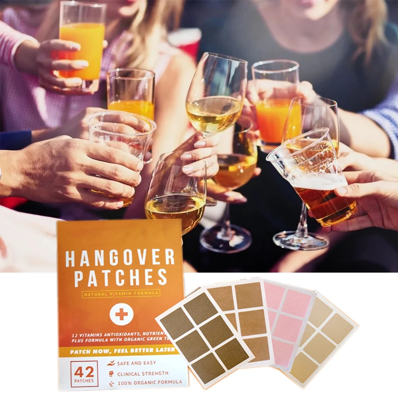 Private Label Party Cure Hangover Vitamins Patch,wellness relieve alcohol discomfort beat hangover patch