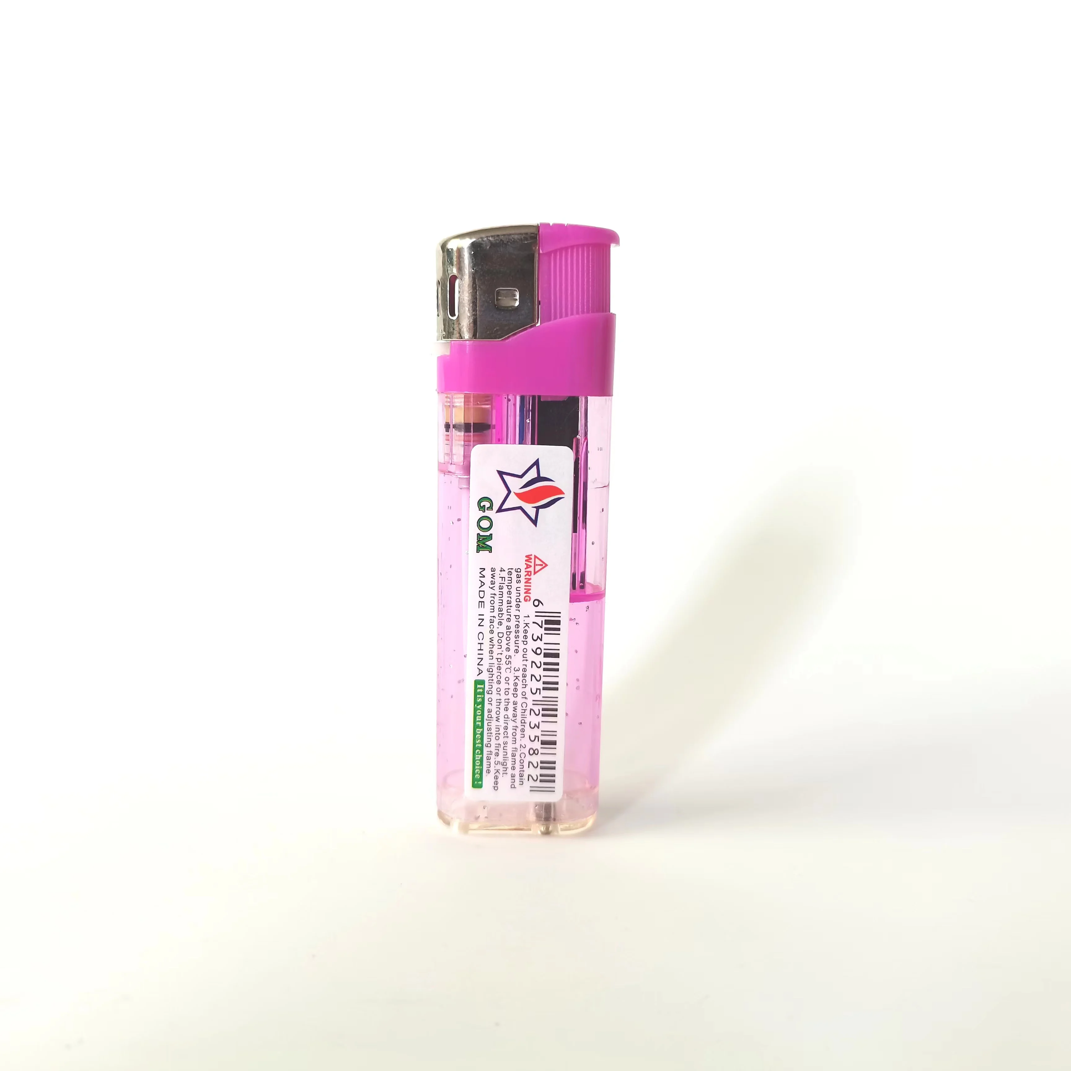 ISO Standard Cigarette Lighter Custom Logo Colorful Refillable Electronic Lighter
