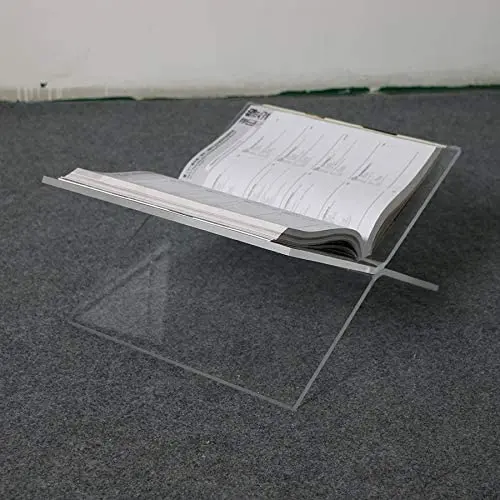 VONVIK 2020 Plexiglass Open Book Display Clear Acrylic Desktop Book Holder