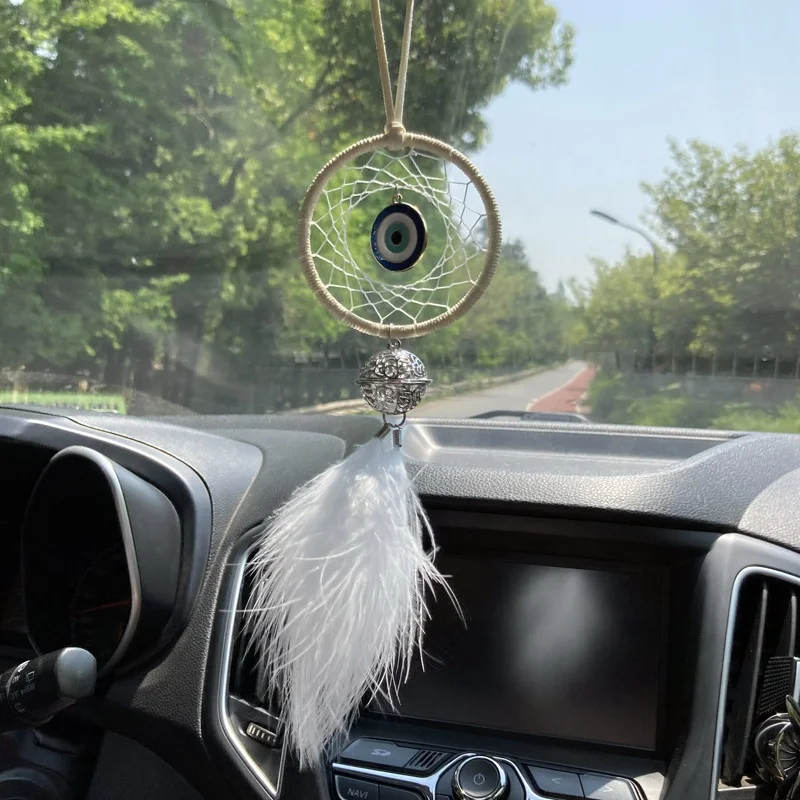 New Arrivals Lucky Blue Eye Dream Catcher Car Pendant Home Decor Outdoor Wind Chime
