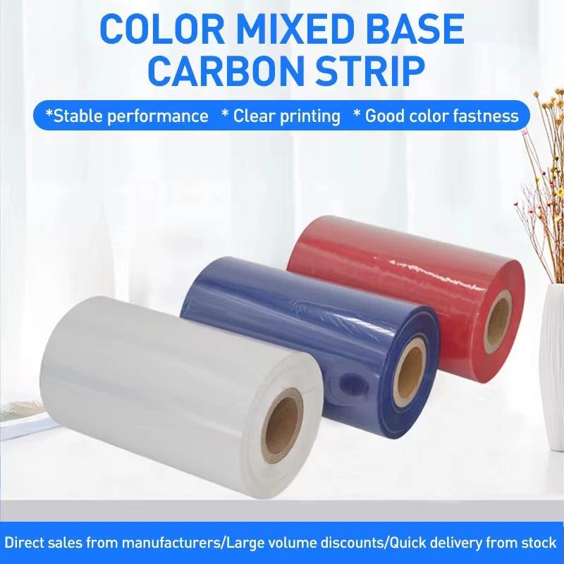 OEM manufacturer wholesale  colorful thermal transfer ribbon red black ribbon label wax resin thermal transfer