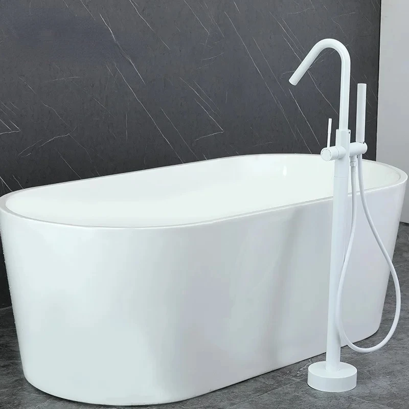 Floor standing bathtub faucet Brass Bath Faucet Independent Cold And Hot Water Shower Faucet freestanding wash basin