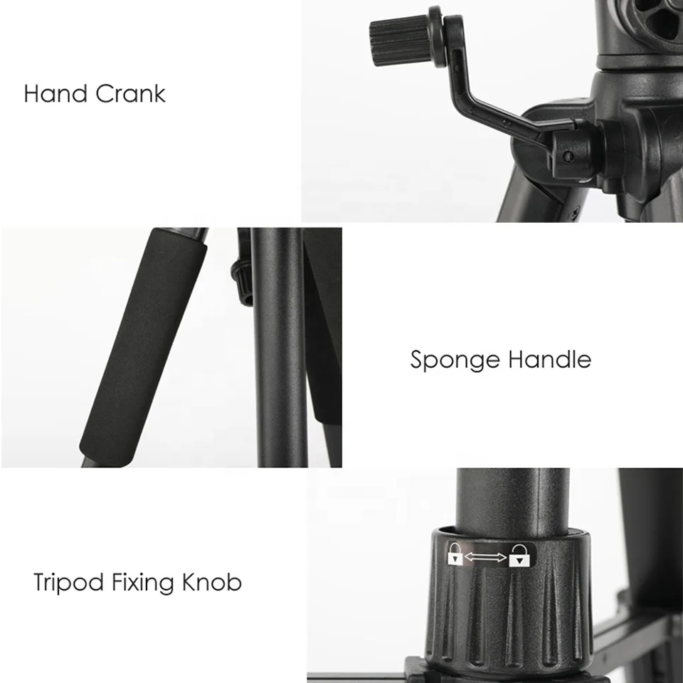 Professional Camera Tripod Q111 Aluminum DSLR Shooting Tripod Foldable Tripod Para Camara