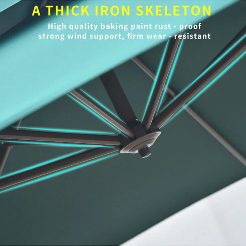 FEAMONT высококачественный Солнечный светодиодный зонт для патио улицы большой Римский